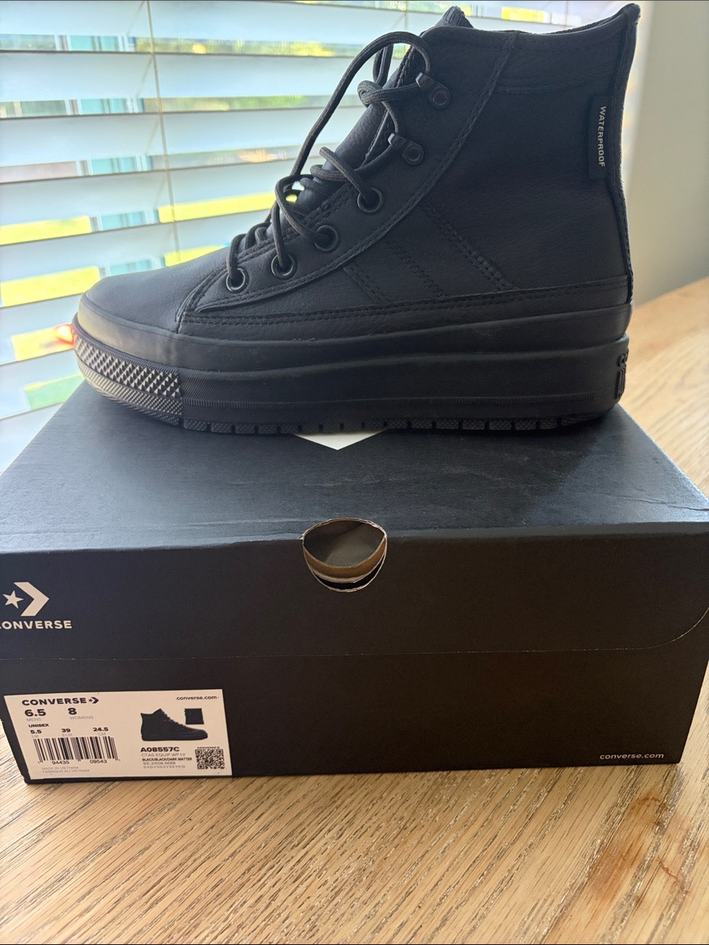 Converse Black High-Top Platform Waterproof Sneakers